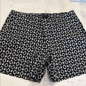 Black and White Patterned Shorts
